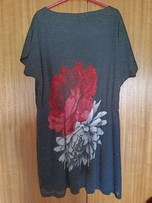 mini-vestido (tunica) em malha ,com cinto