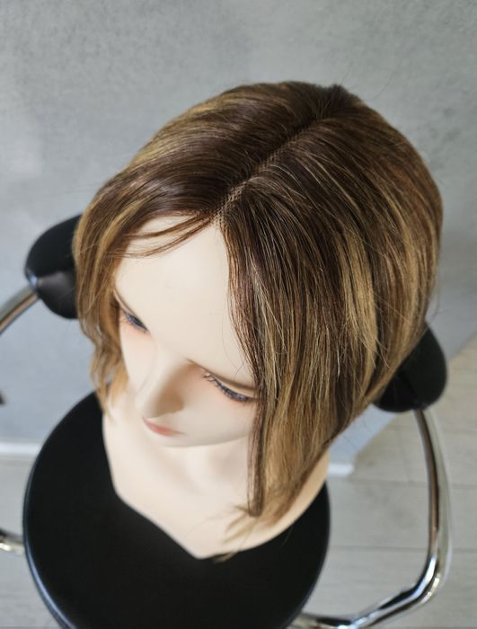 Peruka na siateczce lace front ciemny blond lob bob longbob