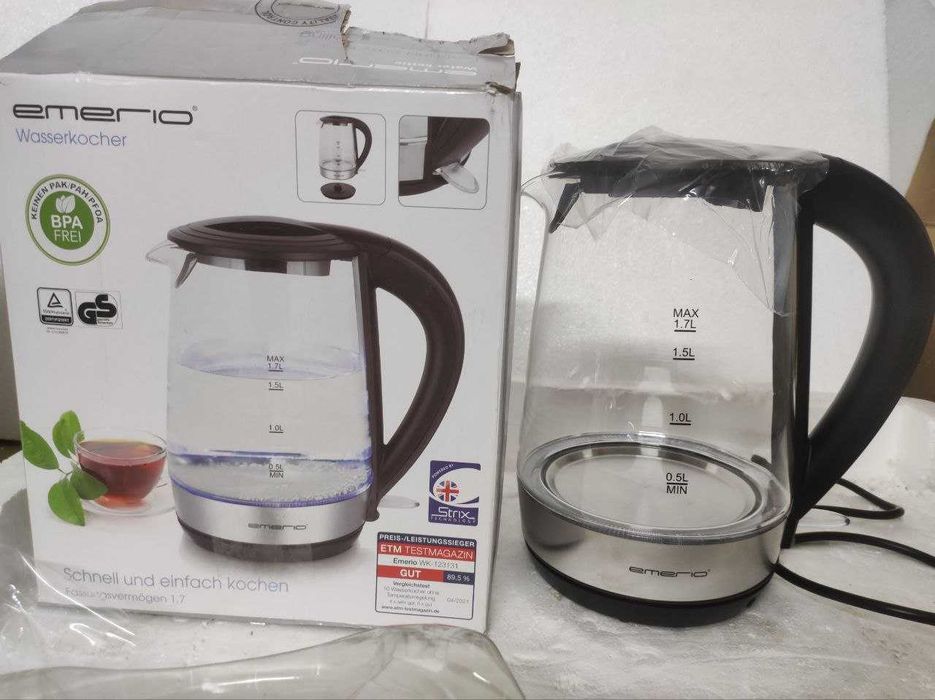 Электрический чайник Електрочайник  з підсвіткою нержавійка Emerio