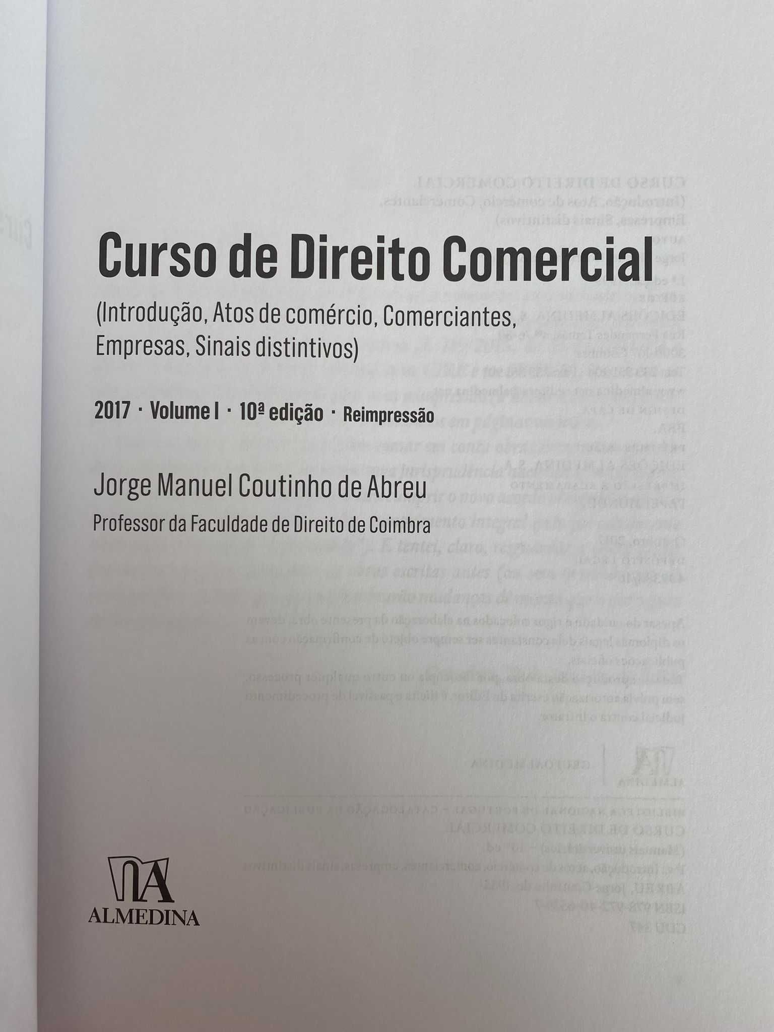 Curso de Direito Comercial - Volume I