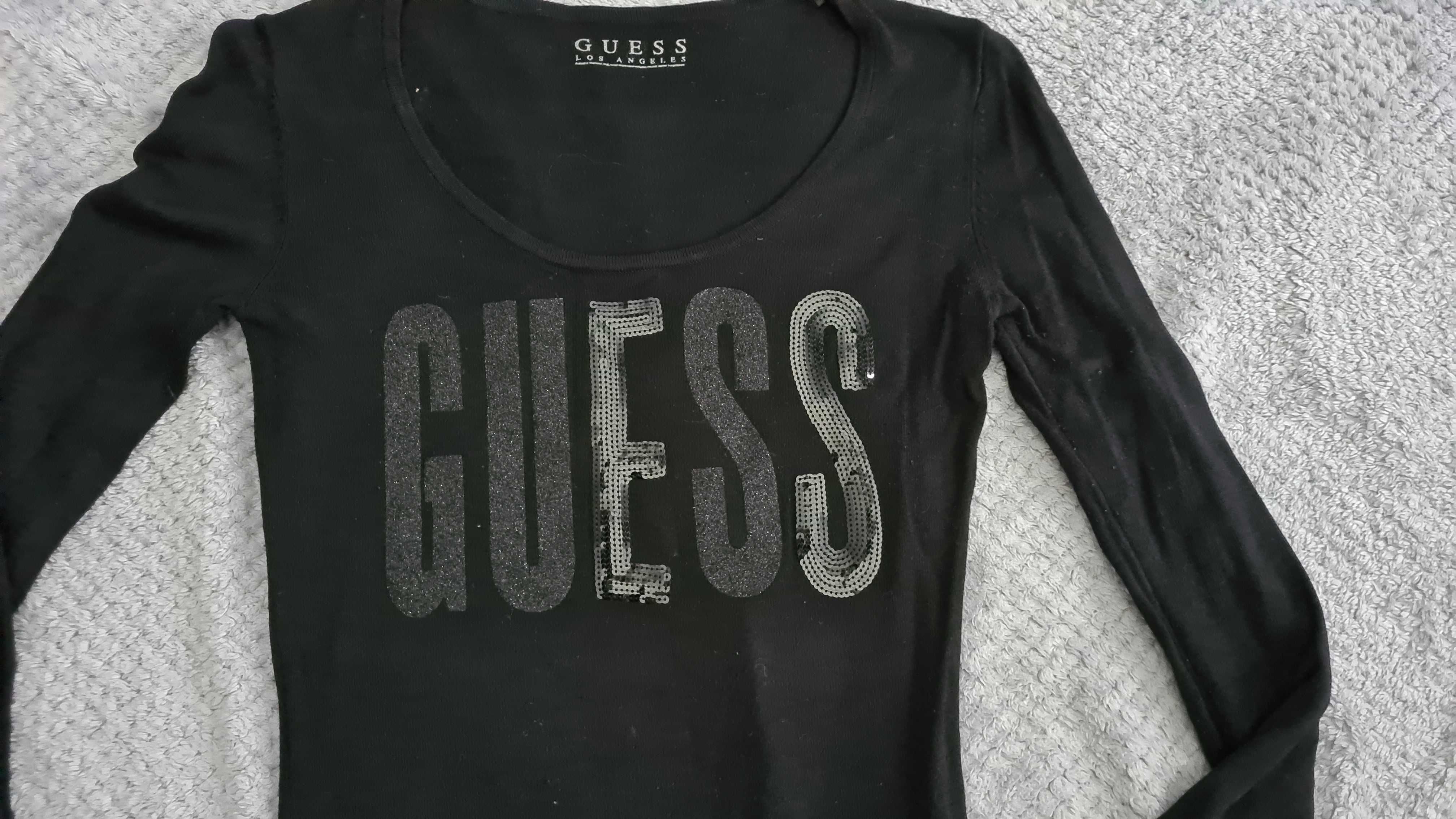 Sweter czarny GUESS cekiny rozmiar rozmiar XS 34