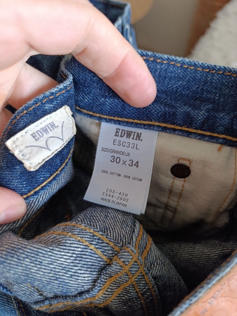 Мужские джинсы из японского денима edwin selvedge denim
