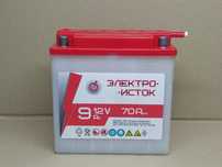 Аккумулятор мото АКБ кислотный 12V 9A "ЭЛЕКТРО ИСТОК"