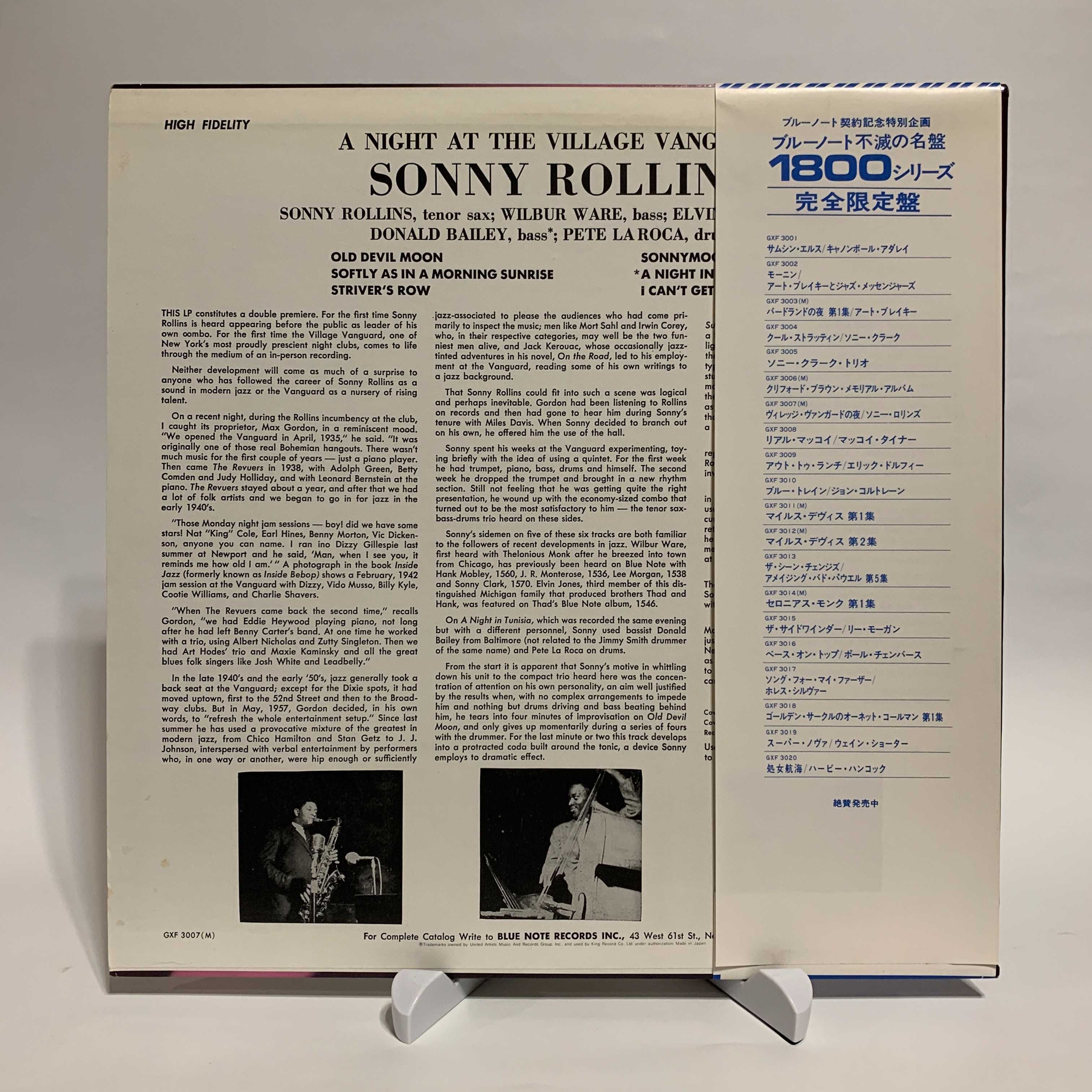 Vinyl Вініл Платівка Jazz Джаз Sonny Rollins Night At Village Vanguard