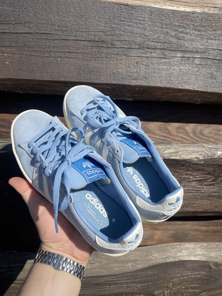 2018 Adidas Campus Cloud Blue оригінал голубі