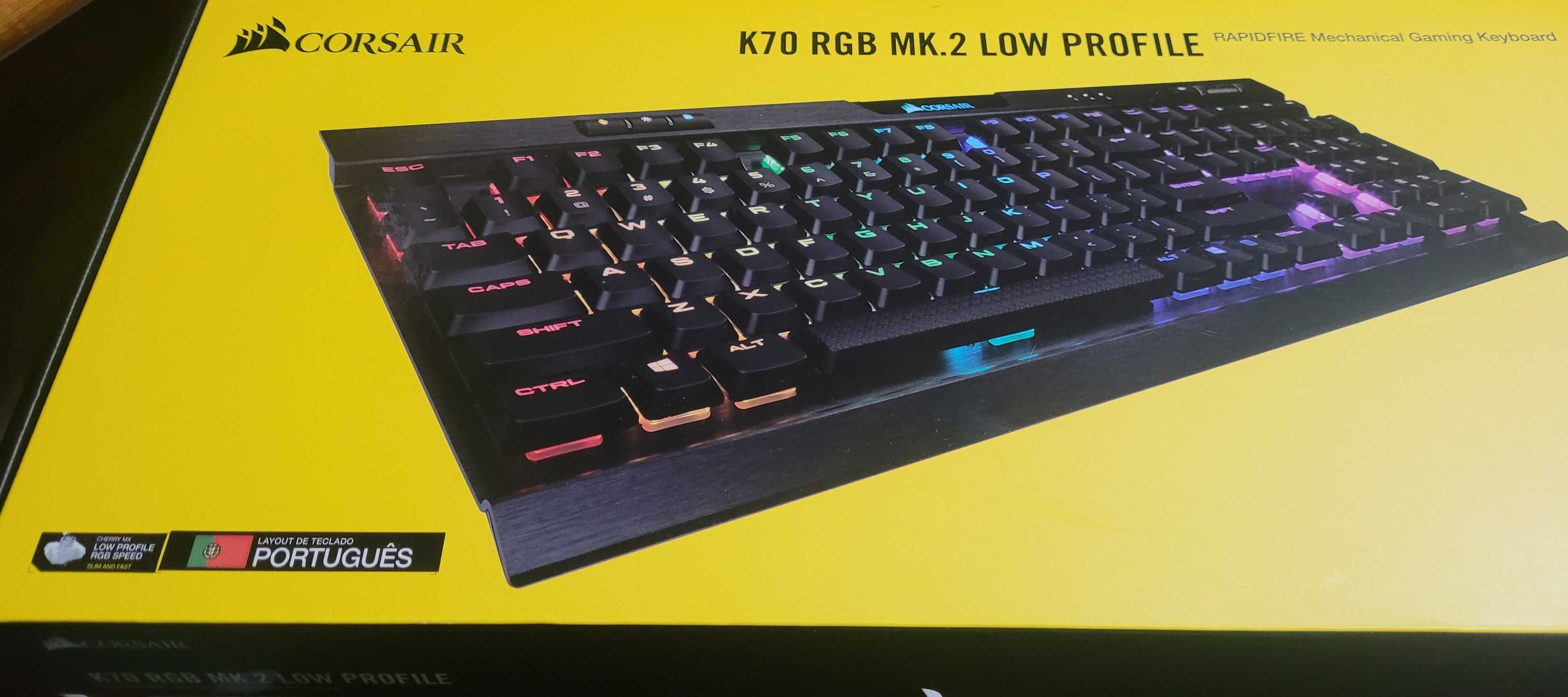 Teclado Mecânico Corsair Gaming K70 RGB MK.2 Low Profile RAPIDFIRE