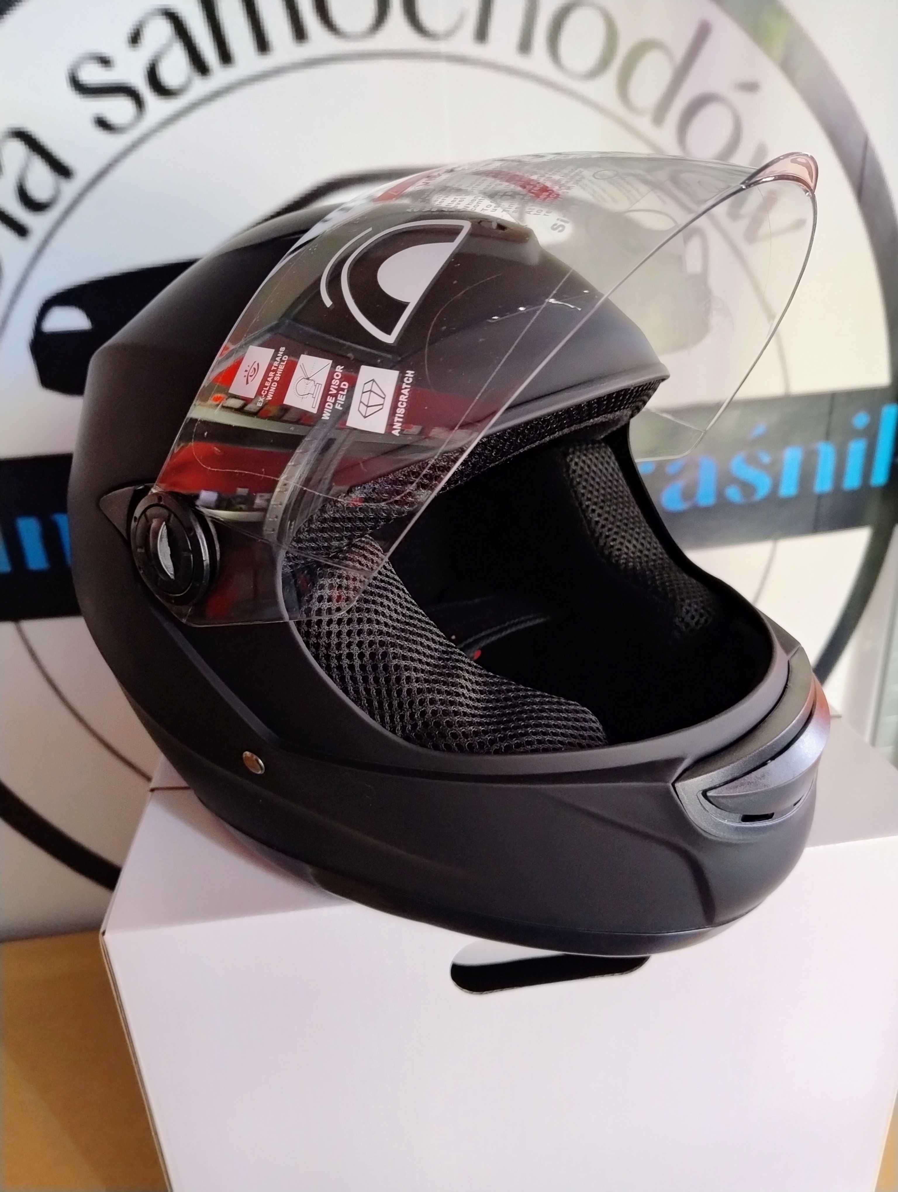 Kask zamknięty czarny mat XS S M L XL XXL