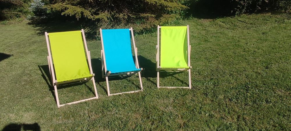 Leżaki drewniane z regulacją