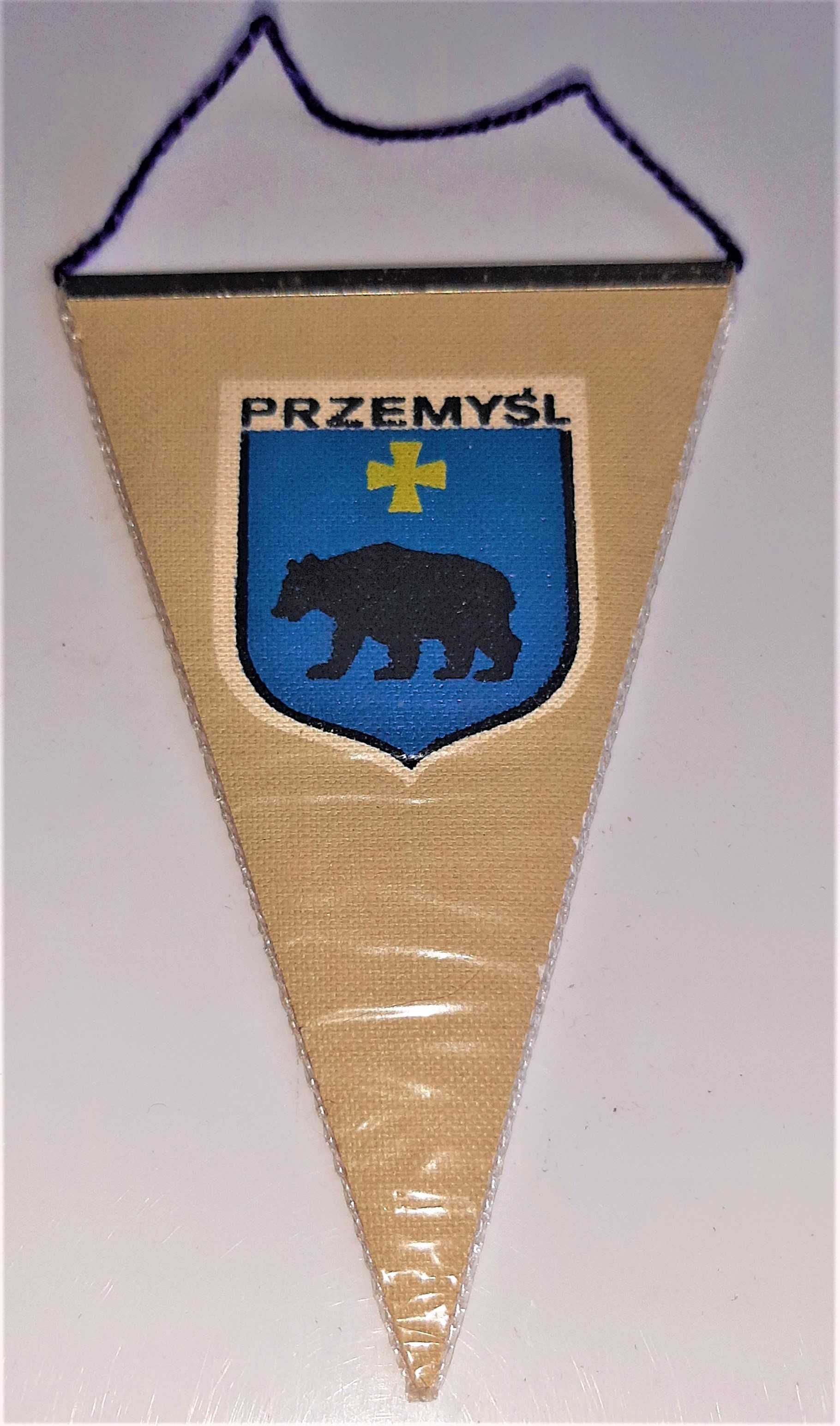 Proporczyk Przemyśl Herb Polska Flaga Orzeł bez korony