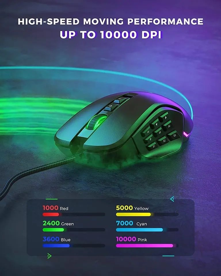 НОВАЯ ИГРРОВАЯ мышь SEENDA YC-YJ101 доступнее Razer Naga