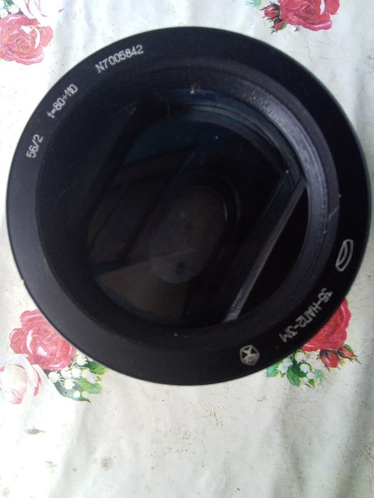 Об'єктив кіно апарату.