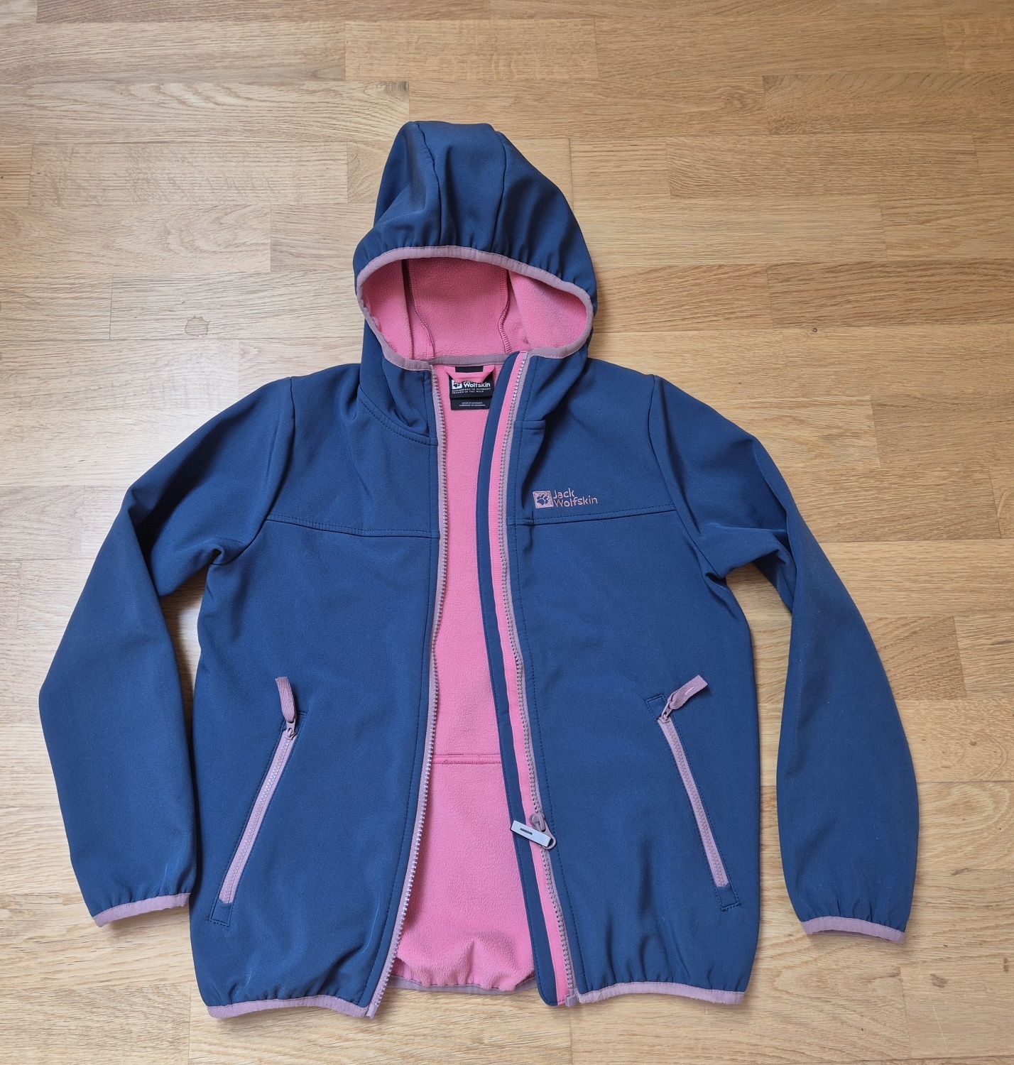 Jack Wolfskin Kurtka softshell r 140 dziewczynka niebieski