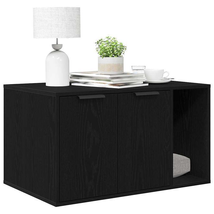 Vidaxl Szafka Na Kuwetę, Czarny Dąb, 80X50X45 Cm