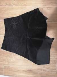 Spódnica asymetryczna czarna kwiat l 40 rude