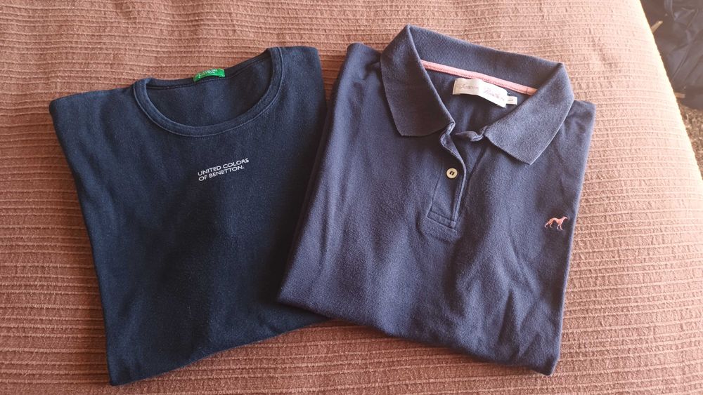 1 polo e 1 t-shirt em azul