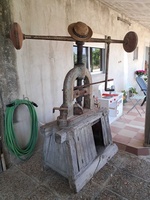 Prensa antiga em ferro