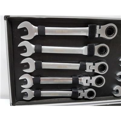 Klucze płasko-oczk grzechotka łamane 6-32mm 22szt