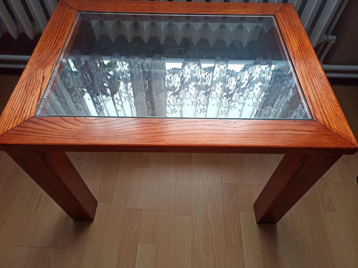 Meblościanka, stół, 6 krzeseł i ława