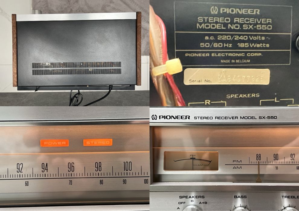 PIONEER SX-550/po serwisie/ALUMINIUM + DĄB/okazja/1976 rok/IGŁA