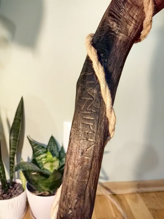 Drewniana lampka handmade