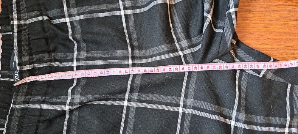 Zara spodnie w kratę r.XL