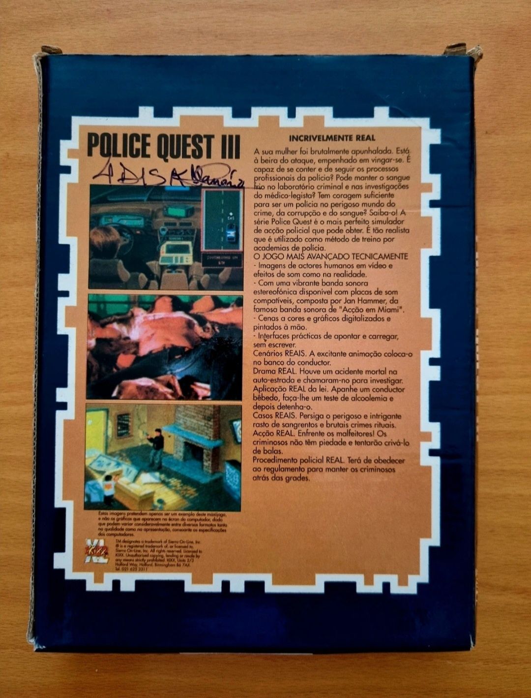 Police Quest 3 jogo PC Big Box computador IBM vintage antigo