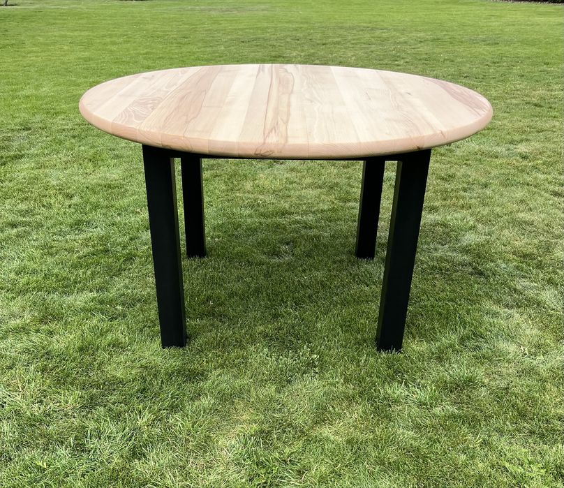Stol drewniany okragly bukowy 128cm od ręki