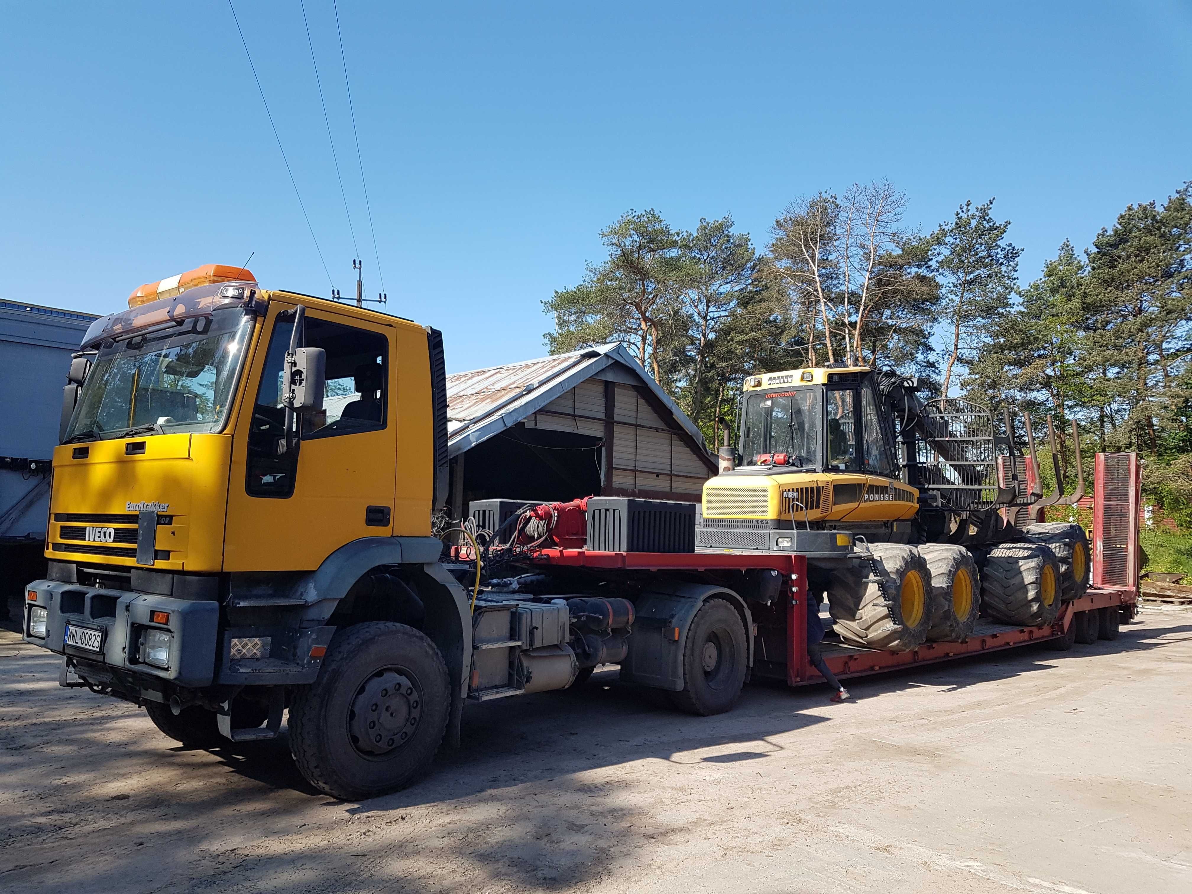 Wycinka samosiejek sadów drzew usługi zrywki Wynajem forwarder Ponsse