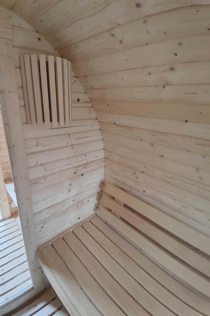 Sauna Ogrodowa beczka 250cm Piec elektryczny 9kW