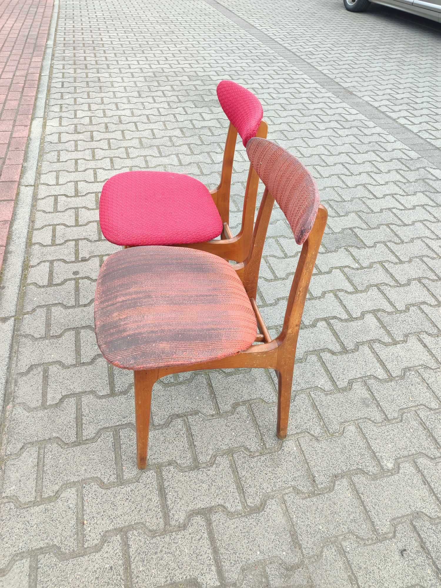 Krzesła HAŁAS Krzesła  200-190. 1960 komplet 2 sztuki DO renowacji
