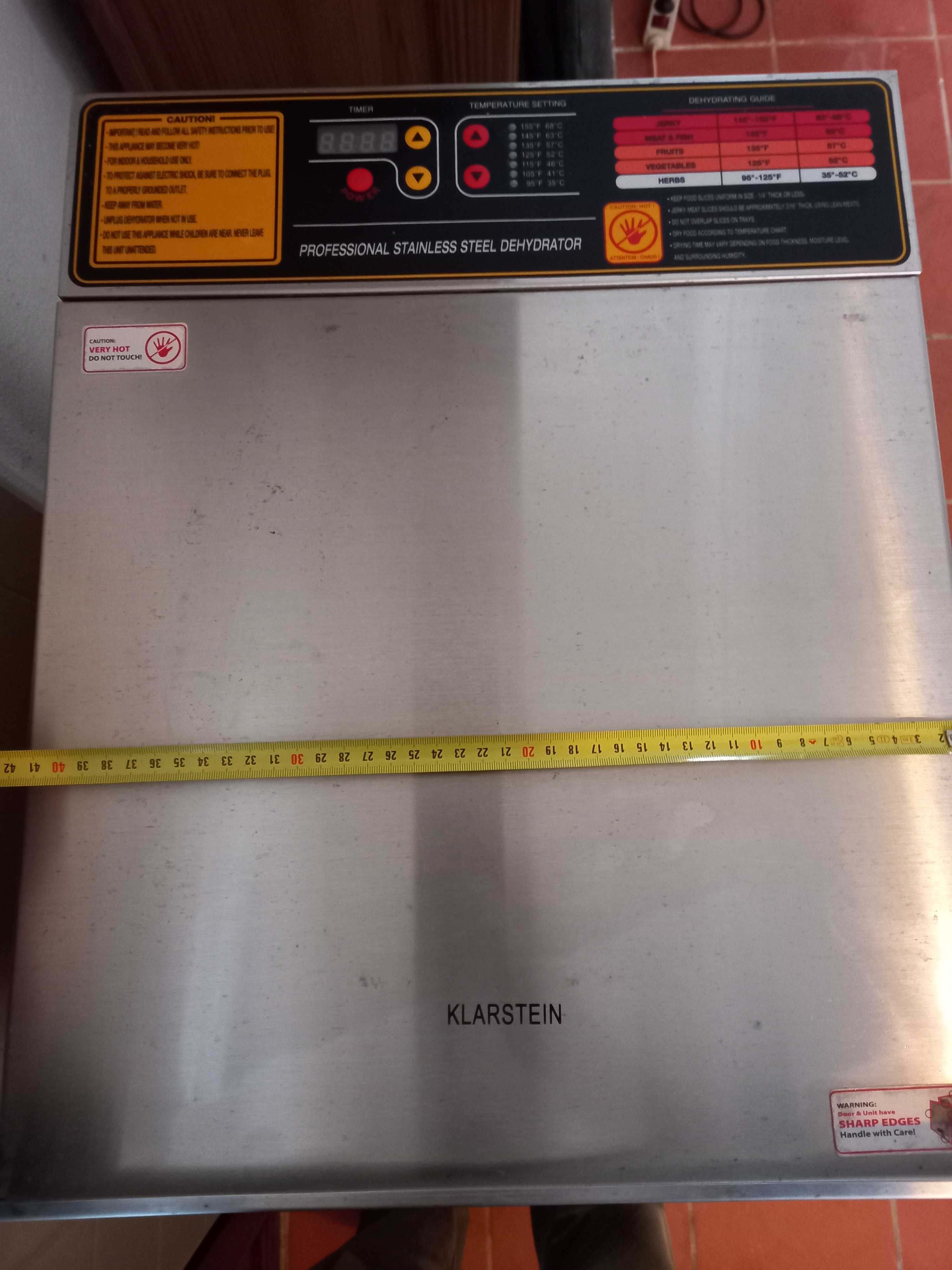 Desidratador de alimentos klarstein (Alemão) - 1000 W SEMI -  NOVO