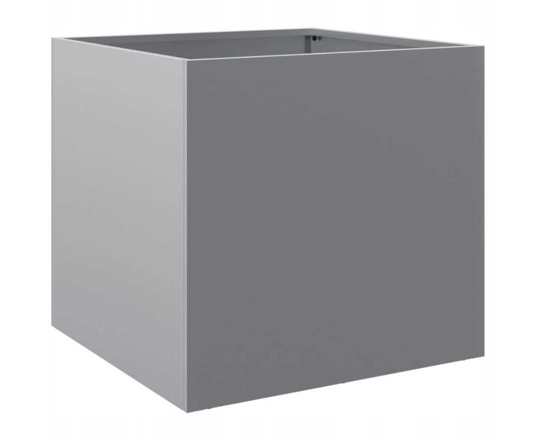 Donice, 2 szt., srebrne, 49x47x46 cm, stal galwanizowana 841570