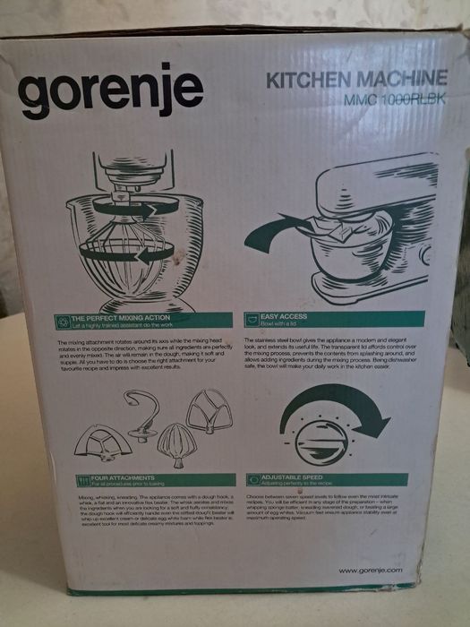 Кухонна машина Gorenje MMC1000RLBK Кухонный миксер Тестомес