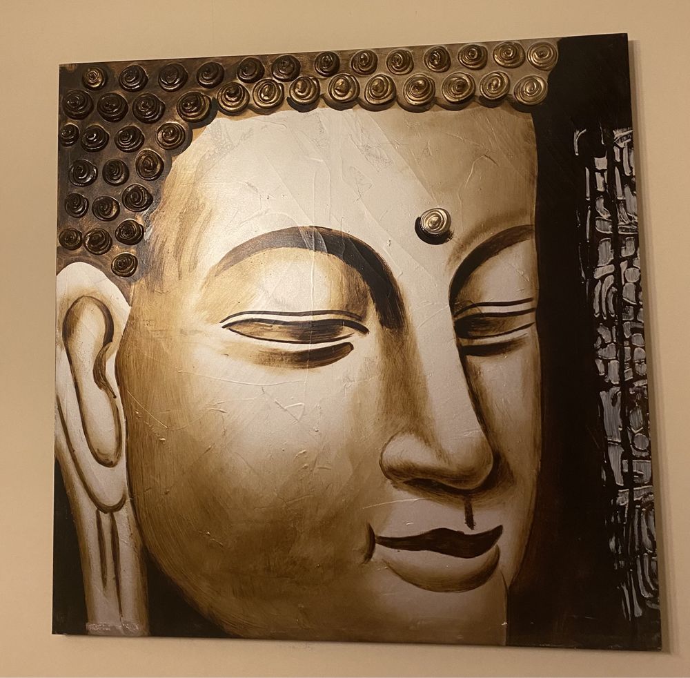 Vendo quadro com um Buda