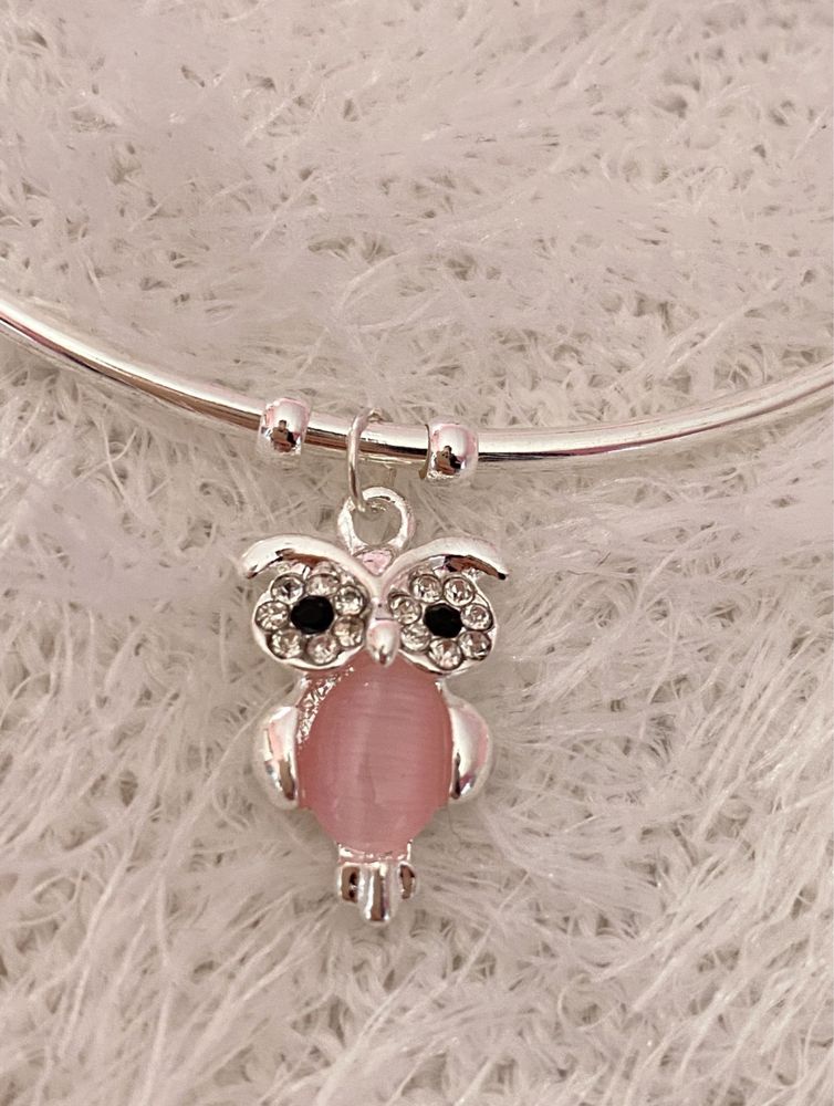 Pulseira tipo escrava - mocho / coruja ajustavel (novo)