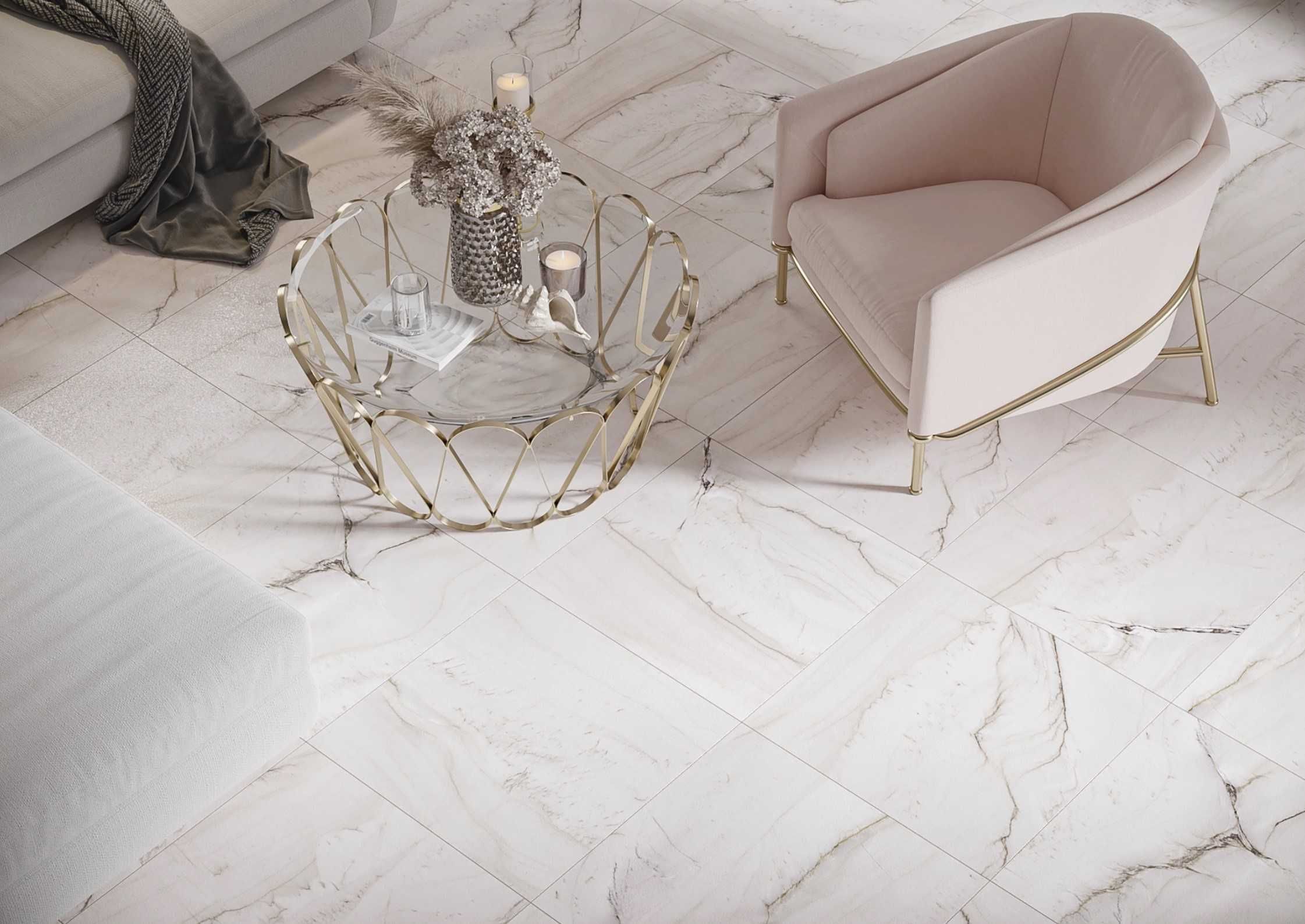 Gres szkli. Carballo White 59.8 X 59.8 CM C. Paradyż Leroy Merlin Gat1