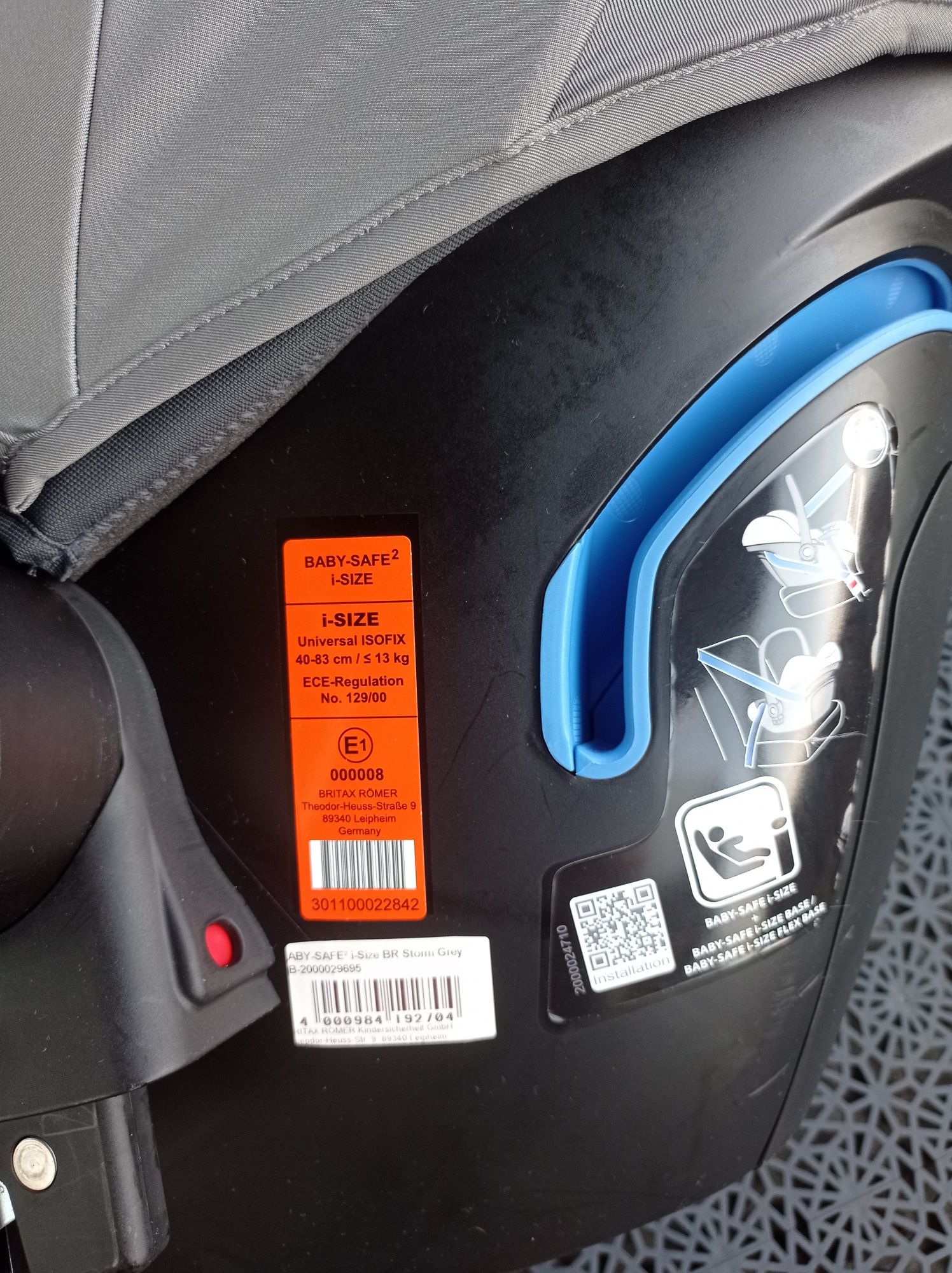 Автокресло люлька Britax-Romer Baby-Safe Grey