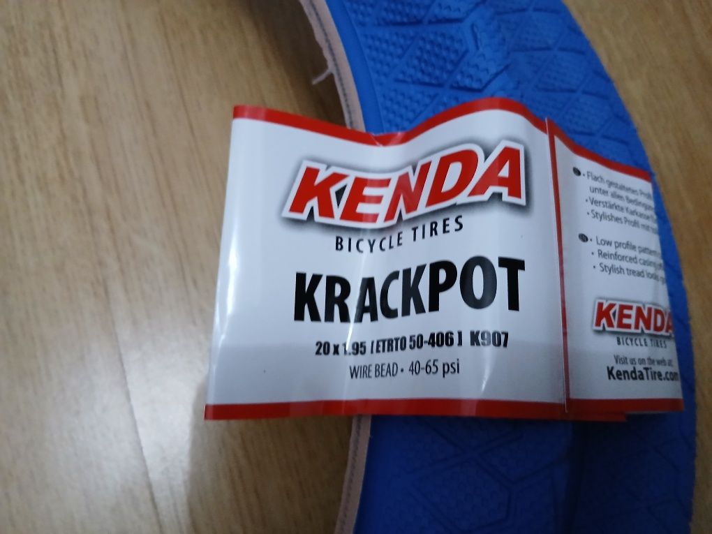 2 pneus Bicicleta BMX Kenda 20x1.95 (Azul)