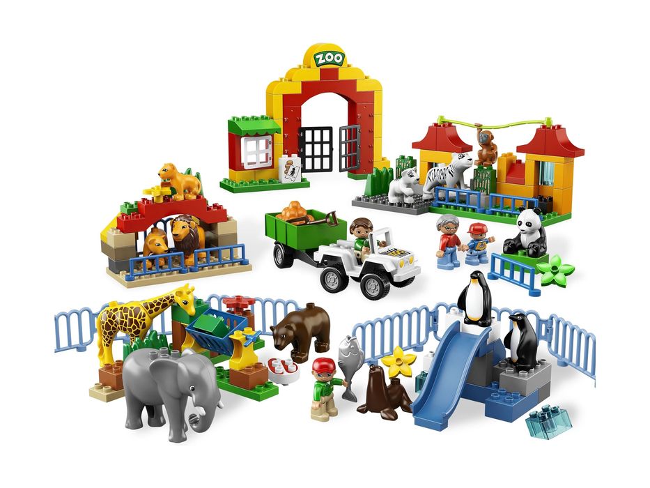 Lego Duplo Zoo - duży zestaw + pudełko!