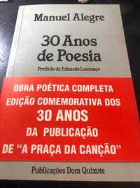 Livro "30 Anos de Poesia" de Manuel Alegre
