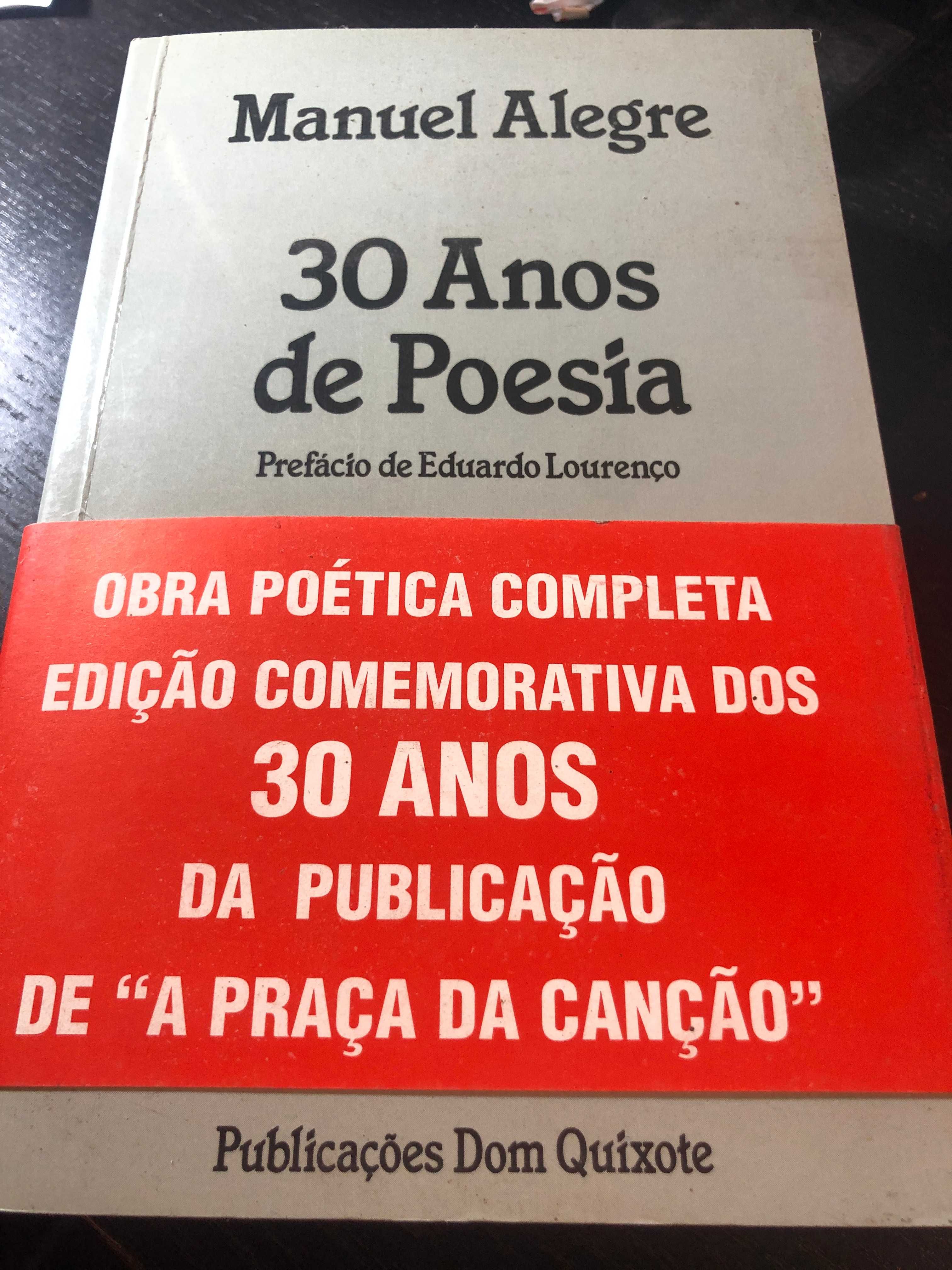 Livro "30 Anos de Poesia" de Manuel Alegre