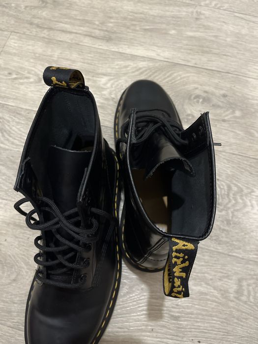 Dr.Martens натуральна шкіра, чорні черевики оригінал original