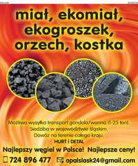 Miał Węglowy KWK Wesoła Sobieski Piast 21-26kj Polski Szybka dostawa