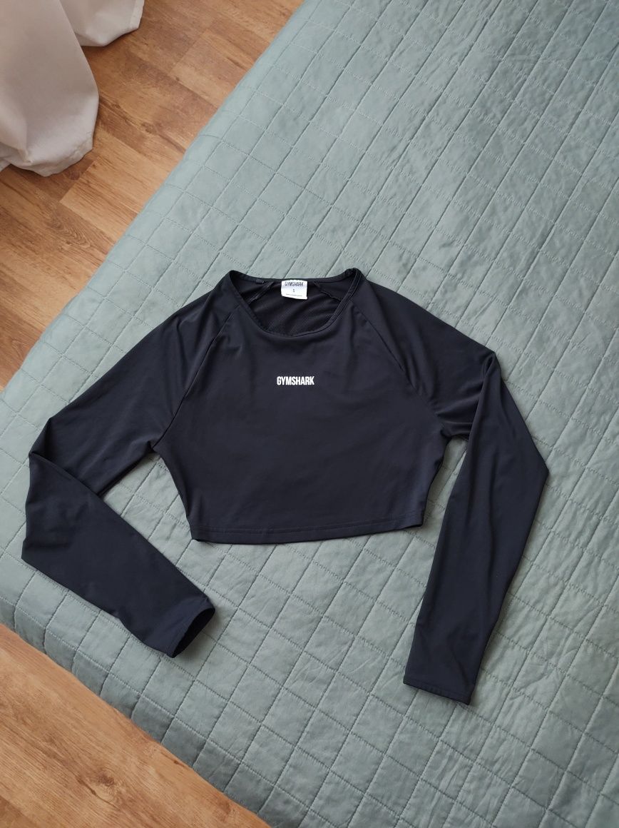 Gymshark rozmiar S crop top długi rękaw long sleeve damski