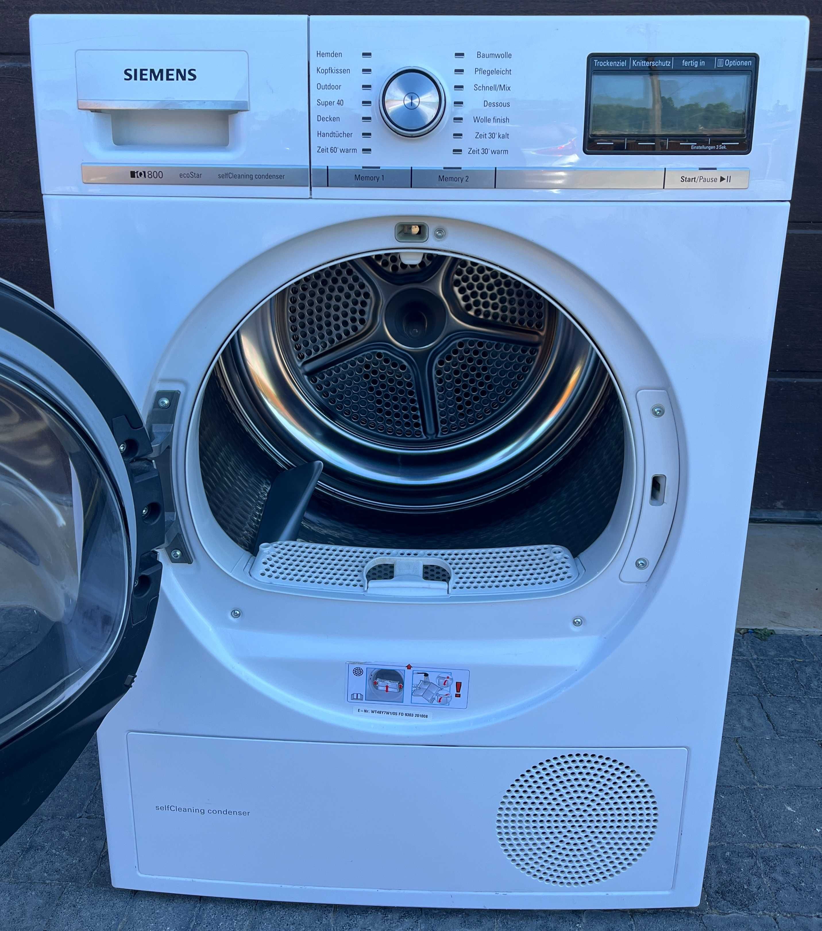 Сушка Siemens IQ800 HomeProfessional тепловий насос компресорна