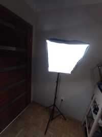 2 lampy fotograficzne softbox 50x70 z świetlówkami
