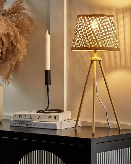 Lampa stołowa Boetica Rattan Beliani