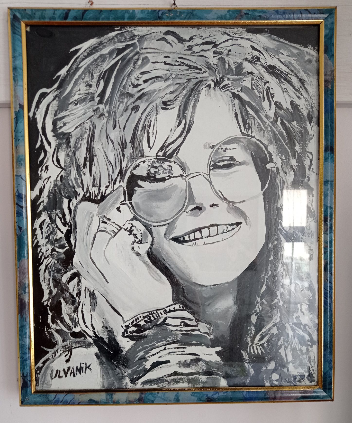 Janis Joplin piosenkarka.Obraz.