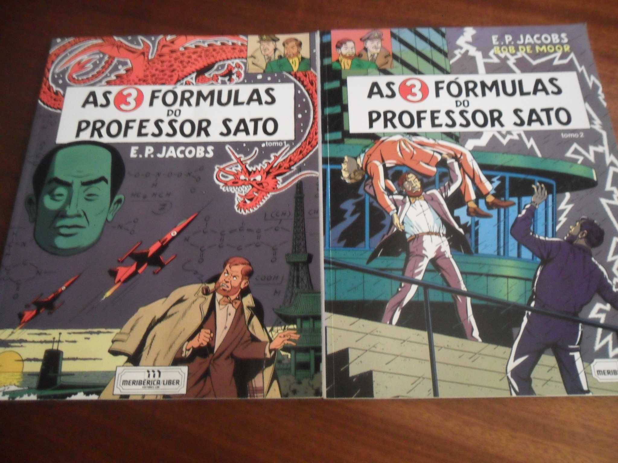 "As 3 Fórmulas do Professor Sato" - 2 Volumes de Edgar P. Jacobs