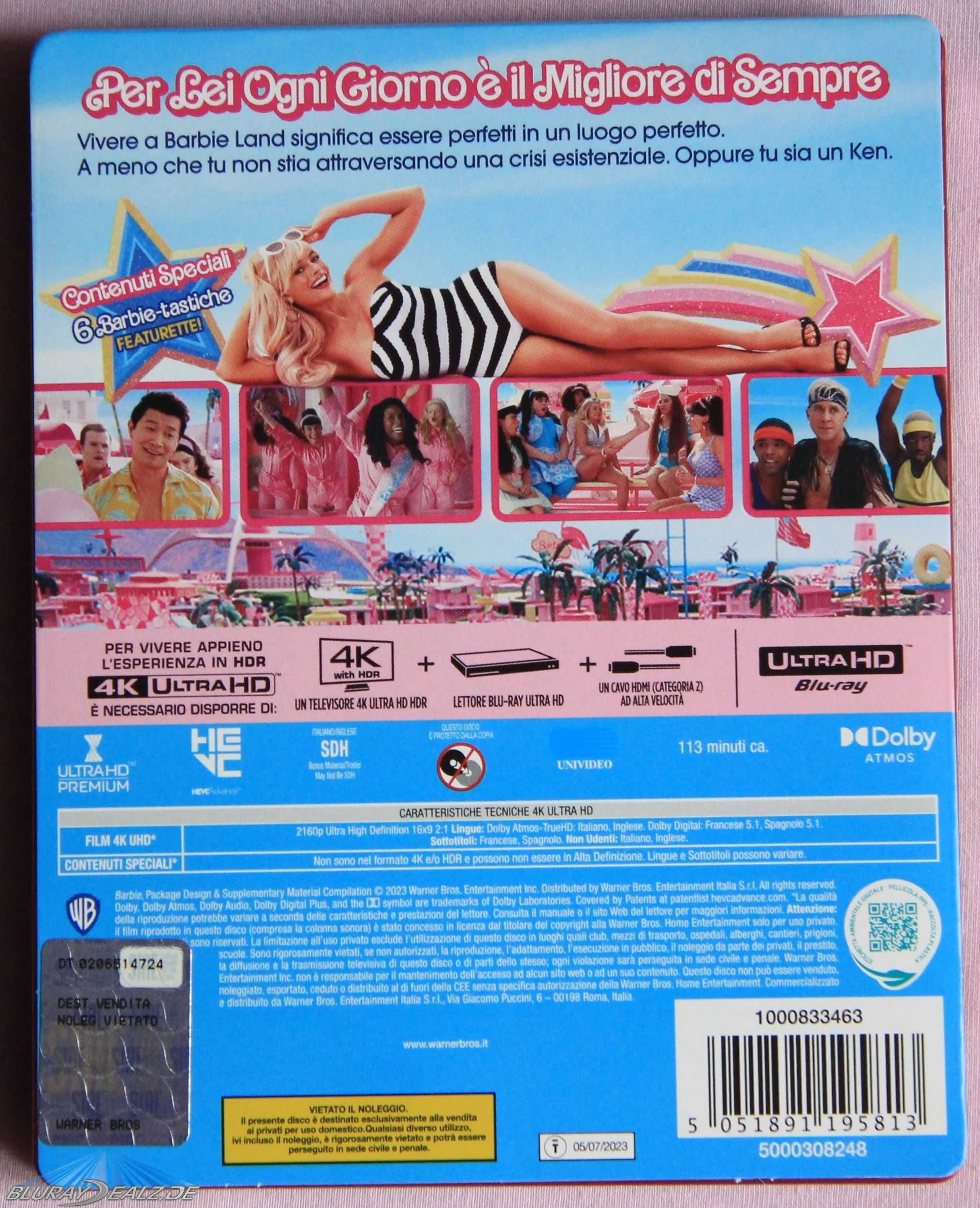 BARBIE BARBI 4K + Blu Ray steelboOk w.ENG